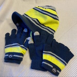 5 piece boys hat and gloves set